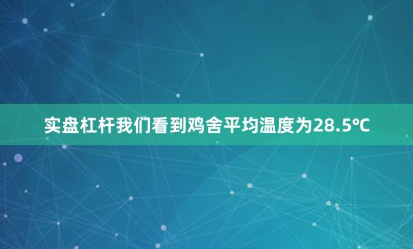 实盘杠杆我们看到鸡舍平均温度为28.5℃